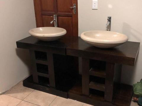 Twin stone vanity set, sold as set or pieces