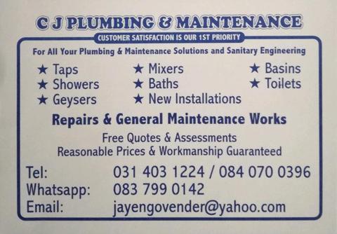 C J Plumbing & Maintenance