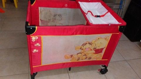 Second hand Winnie the pooh camp cot
