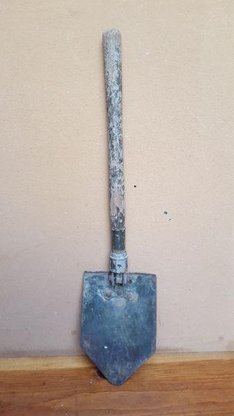 Old army camping spade