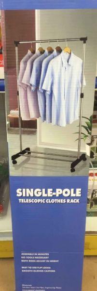 single pole clothes rack