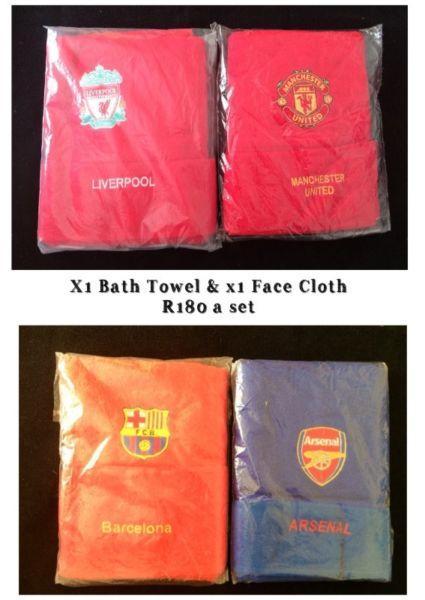 Liverpool, Man United, Arsenal & Barcelona Towel Sets
