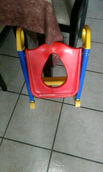 Baby potty trainer with ladder