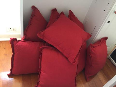 10 x Red Cushions ( from a top retail store )