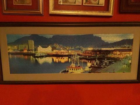 Framed puzzle of Cape Town