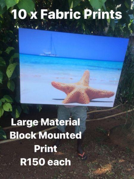 4 x Large Material Prints ( out of a top Hotel)
