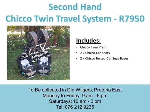 Second Hand Chicco Twin Travel System