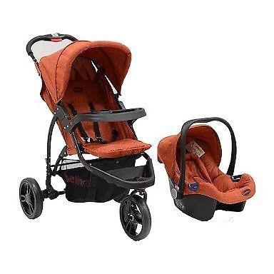 Brand New Chelino Stroller Orange with Car seat