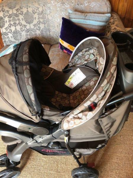 Car seat with pram for sale