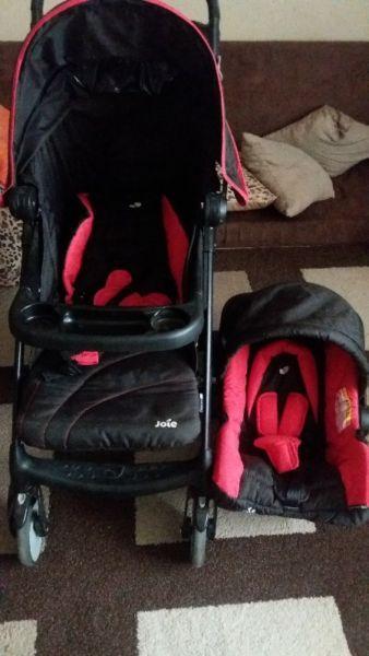 Joie muze lx pram and car seat mint condition