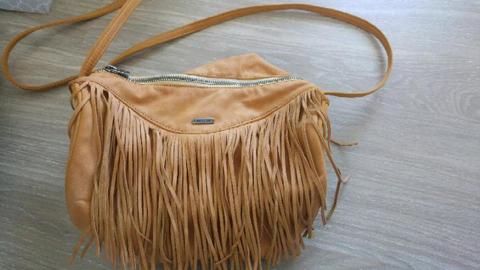 Hollister fringe suede hand bag