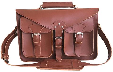 Superior 100% Genuine Leather Laptop Briefcase Bag - 14 inch - New