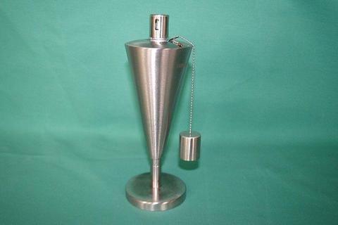 Stainless steel paraffin table lamp