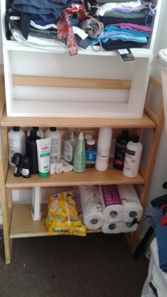 Shelf unit-fold up-ideal for camping