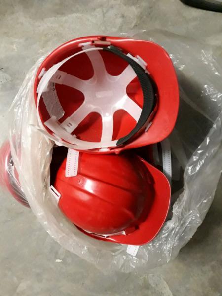 Safety hard hats RED NEW helmets