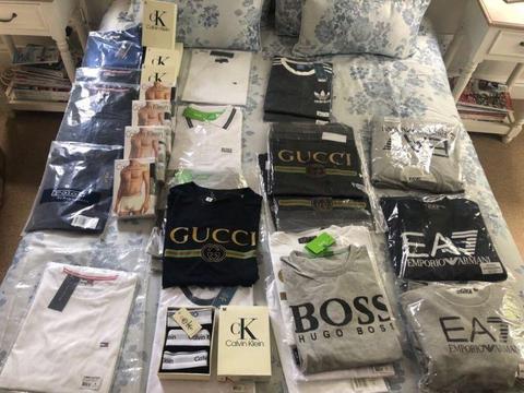 Branded clothing for sale- Gucci, Armani, Hugo Boss, Adidas, Calvin Klein, Polo