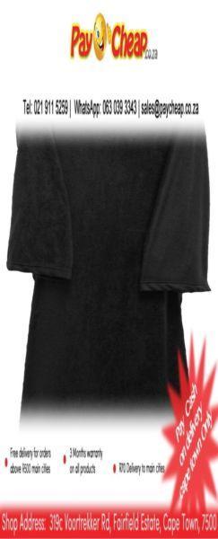 Snuggle Fleece Blanket Wrap Fabric with Sleeves-Black