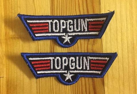Embroidered Topgun badge/patch - Set of two