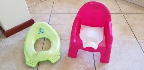 Child potty and toilet seat