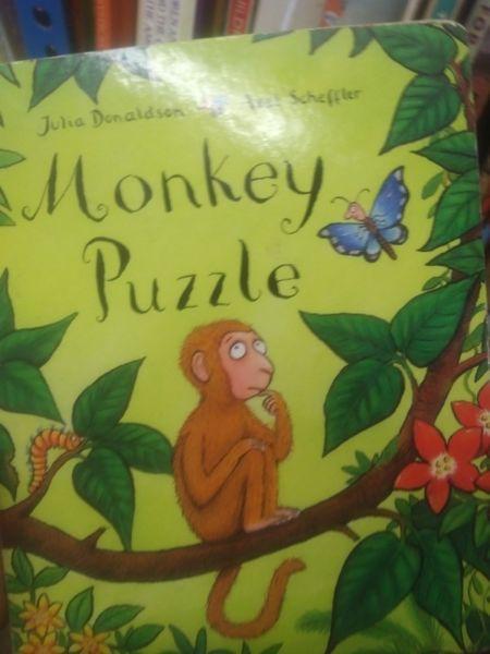 Julia Donaldson 's Monkey Puzzle book @ SPCA Charity book shop PMB