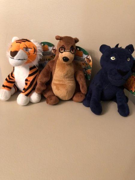 Junglebook Plush Toys - Brand new