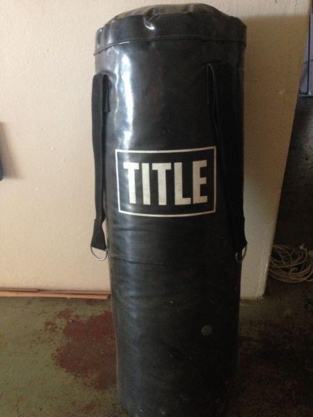Punching bag and gloves for sale