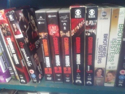 Criminal Minds series DVDs. Season 1-5 @SPCA charity book shop PMB