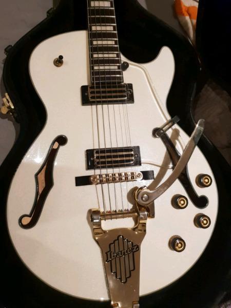 Ibanez AGR73T- twinkle snow with Bigsby for sale