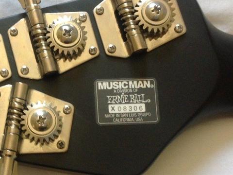 Bass guitar, Musicman sub5 USA (active). Not a Sterling!