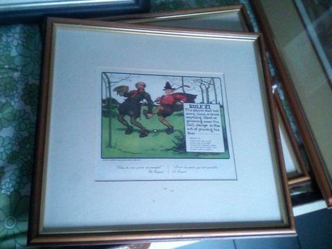 Framed Vintage Golf Cartoon