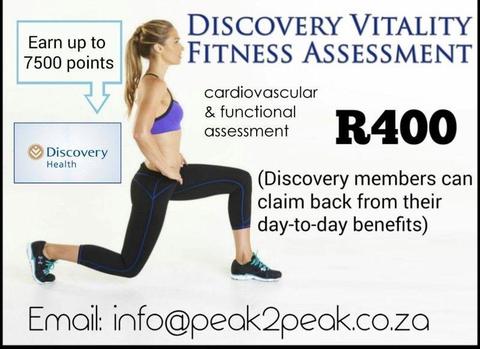 Discovery Vitality Fitness Assessment - get tested today