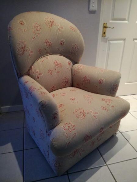 Wing back rocking chair