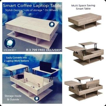Versatile Coffee Laptop Table / Workstation BRAND NEW