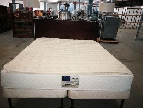 Hotel Grade 5 Star Simmons King Size Pillowtop Beds & Bases with Headboard& 2Pedestal-R 3500