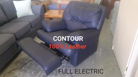 ✔ CONTOUR 100% LEATHER Electric Incliner