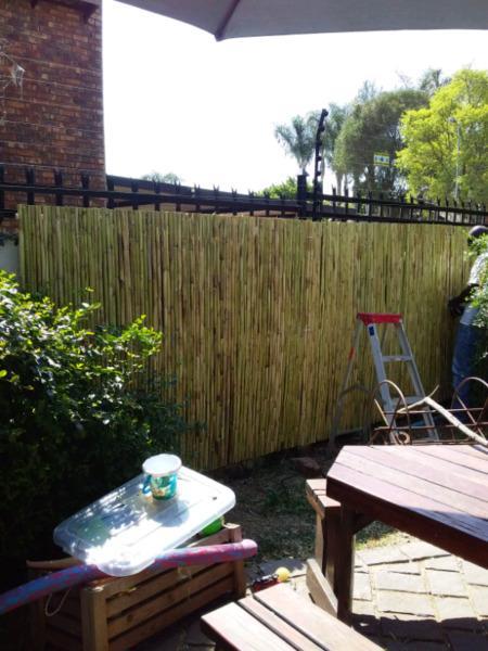 black wattle and bamboo fences