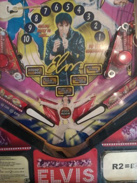 Excellent condition Elvis pinball machine available