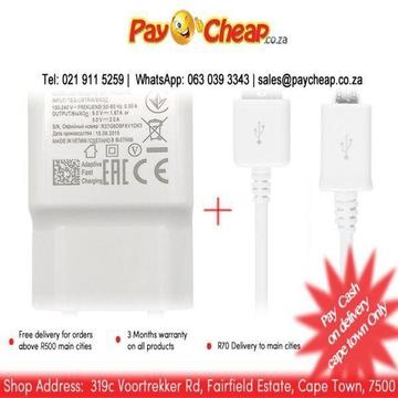 Adaptive Fast Travel Adapter 2-Pin Charger + Cable with micro USB Compatible with Samsung/Huawei/LG