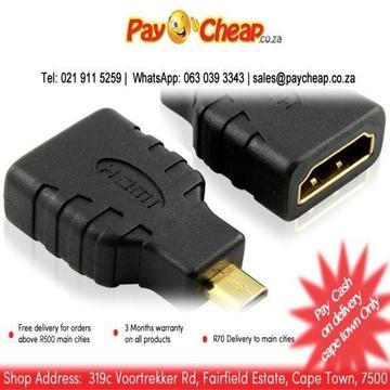 New Micro HDMI Male to HDMI Female Adapter HD Gold Plating Converter F-M Type D Connector for HDMI C