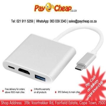 USB 3.1 USB-C Type C to HDMI Digital AV USB OTG Charger Adapter SUPERSPEED USB 10Gbps
