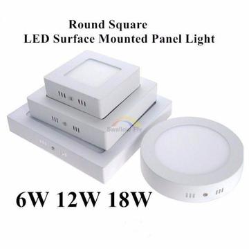 6W 12W 18W 24W No Cut Round Square LED Surface Mounted Panel Light Downlight lighting