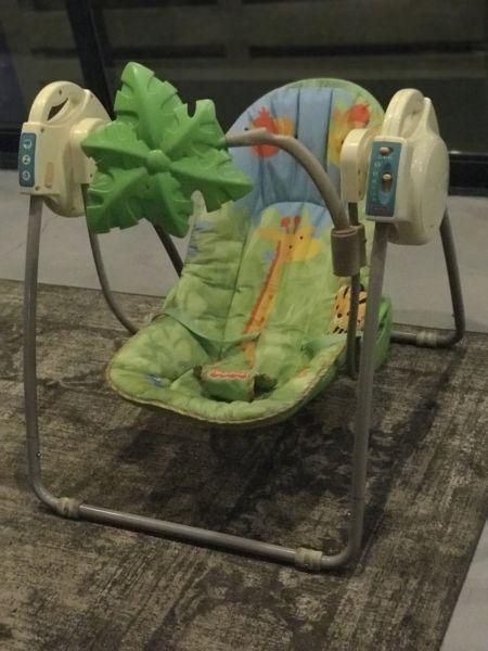 Fisher Price baby bouncer - battery-operated musical swing