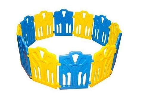 Safe Fence Playpen – Blue & Yellow (Large)