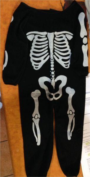 Halloween Skeleton Costume 2 to 3 year old