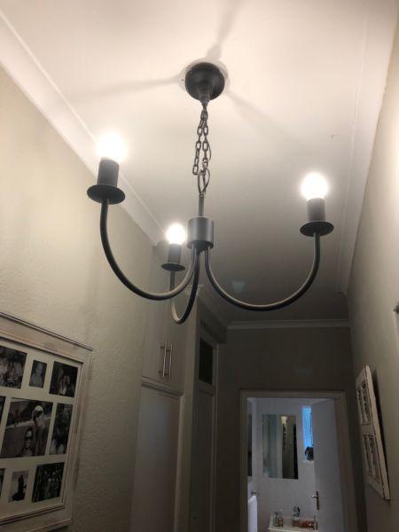 Black wraught iron chandelier