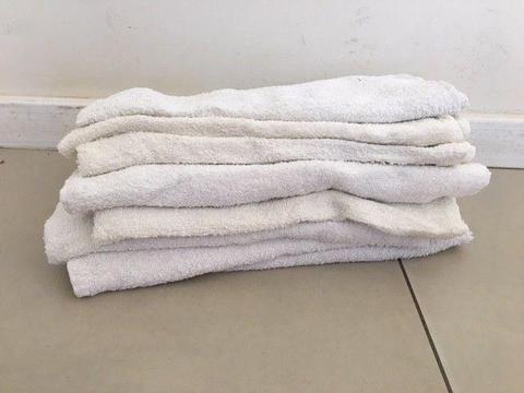 Woolworths white cotton toweling nappies x 8