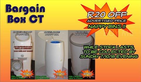 Discounted Nappy Bins!