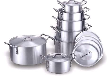 14 pieces aluminum pot set