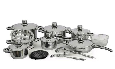 21 pieces stainless steel brand new pot set heavy-duty