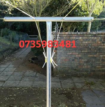 Galvanized wash line t pole's